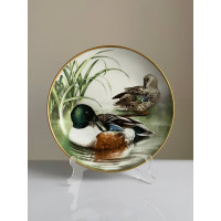 Franklin Mint, Limoges, Haviland тарелка Northern Shoveler, утка, винтажная, фарфоровая