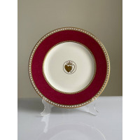 Wedgwood тарелка Ulander Powder Ruby, винтажная, фарфоровая, коллекционная