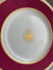 Wedgwood тарелка Ulander Powder Ruby, винтажная, фарфоровая, коллекционная