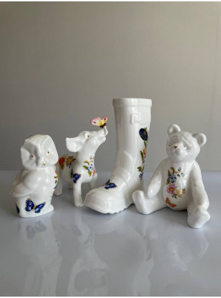 Aynsley фигурка, статуэтка медведь, мишка Cottage Garden, винтажная, фарфоровая, коллекционная