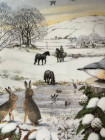 Franklin Mint тарелка Snowy Dale, винтажная, коллекционная, фарфоровая