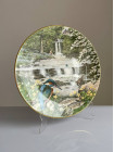 Franklin Mint тарелка Woodland Falls, винтажная, коллекционная, фарфоровая