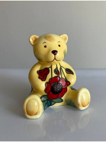 Винтажная коллекционная фигурка, статуэтка медведя (мишки) дизайна Yellow Red Poppy от Old Tupton Ware