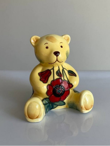 Винтажная коллекционная фигурка, статуэтка медведя (мишки) дизайна Yellow Red Poppy от Old Tupton Ware