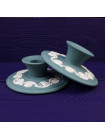 Подсвечники Wedgwood темно-изумрудного цвета