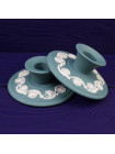 Подсвечники Wedgwood темно-изумрудного цвета