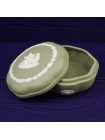 Шкатулка Wedgwood круглая зелёный Jasper
