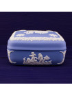 Шкатулка Wedgwood квадратная голубой Jasper