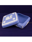 Шкатулка Wedgwood квадратная голубой Jasper